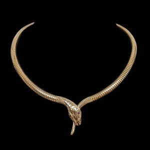 Superb Vintage Serpent Necklace in 9k Gold