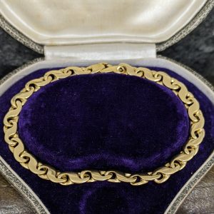 Vintage Italian Fancy Link Bracelet in 18k Gold