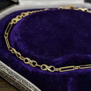 Vintage Fancy Double Link Bracelet in 18k Gold