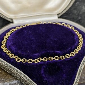 Vintage Rolo Link Bracelet in 18k Gold