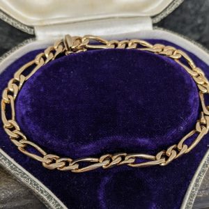Vintage Figaro Link Bracelet in 14k Gold