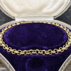 Vintage Belcher Link Bracelet in 9k Yellow Gold