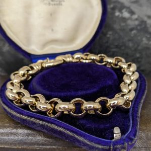 Heavy Belcher Link Bracelet in 9k Gold