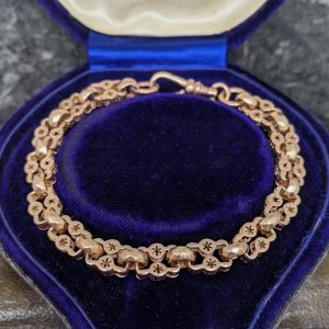 Vintage Fancy Link Bracelet in 9k Gold