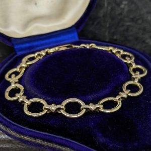 Vintage Oval Link Bracelet in 9k Gold