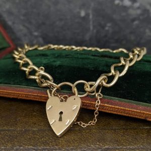 Vintage Irish Curb Link Bracelet in 9k Gold