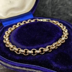 Vintage Belcher Link Bracelet in 9k Yellow Gold