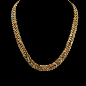 Fabulous Vintage Flat Link Necklace in 14k Gold